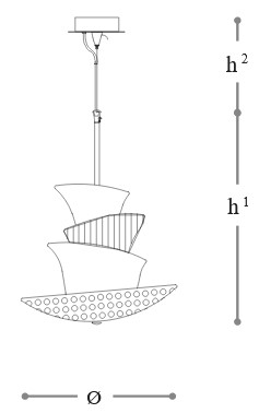 Trevi Incanto Italamp Pendant Lamp - Dimensions